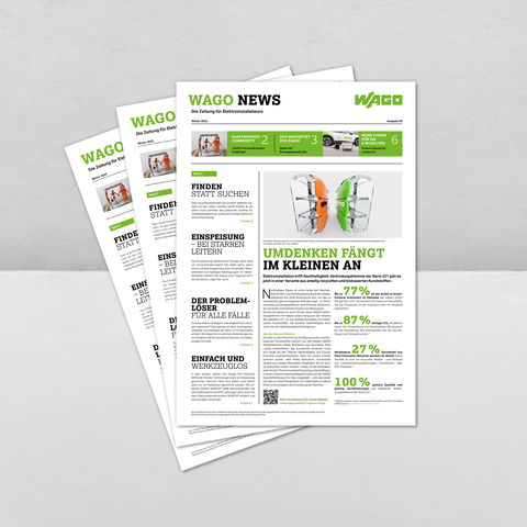 WAGO NEWS fürs Elektrohandwerk – die aktuelle Ausgabe jetzt ansehen