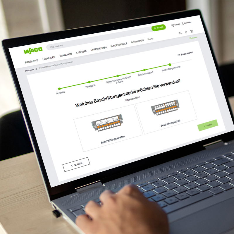 Der Produktfinder für Beschriftungsmaterialien
