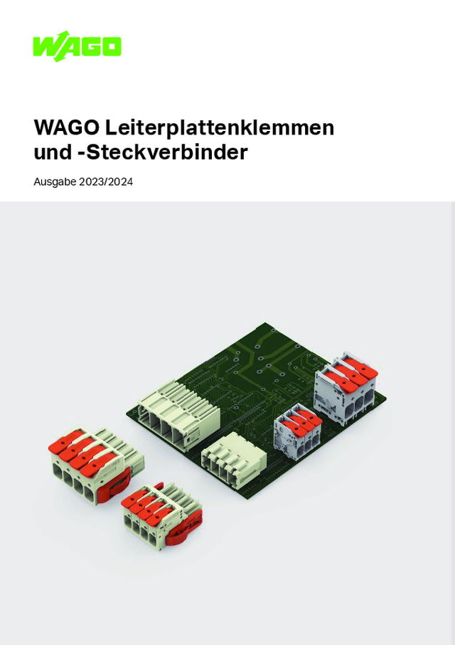 Hauptkatalog  WAGO Leiterplattenklemmen und -Steckverbinder 2023/2024