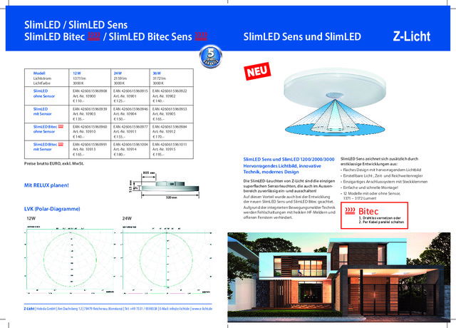 SlimLED-Sensorleuchte
