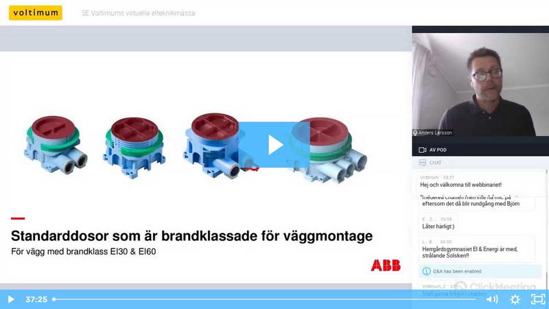 ABB: Installation av brandklassade dosor