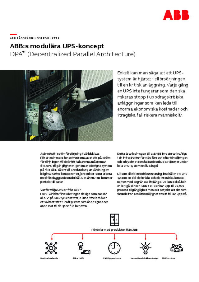 ABB:s modulära UPS-koncept