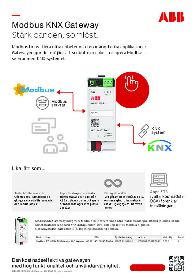 Modbus KNX Gateway