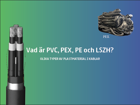 Vad är PVC, PEX, PE och LSZH?