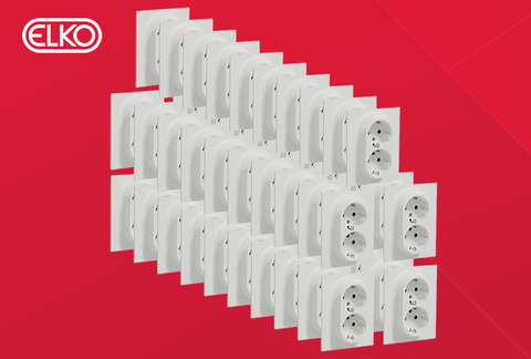 ELKO:s 2-vägsuttag i 50 pack förenklar större installationsprojekt