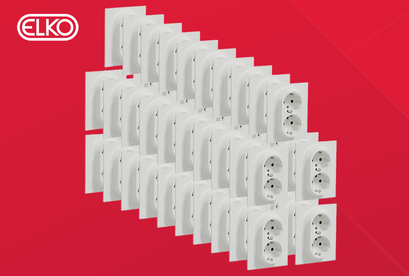 ELKO:s 2-vägsuttag i 50 pack förenklar större installationsprojekt