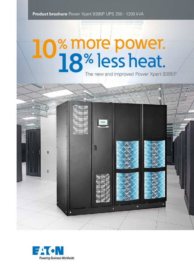 Power Xpert 9395P UPS 250 - 1200 kVA broschyr
