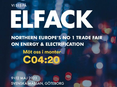 Välkommen till oss i monter C04:20 på Elfack 9-12 maj!