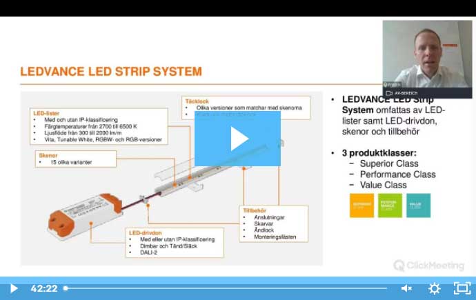 Belysning med LED-lister