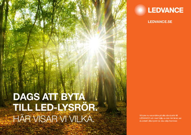 LED-ersättare för traditionella lysrör