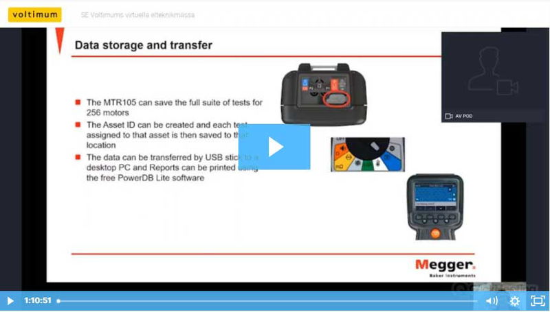 Hur du enkelt felsöker och kvalitetssäkrar en elmotor med Megger Baker MTR105