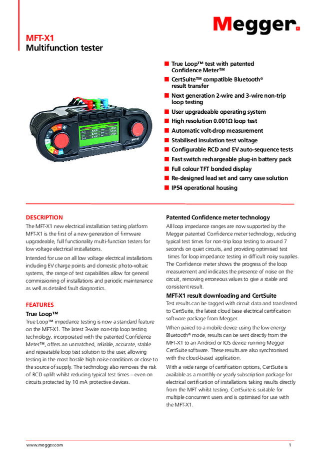 MFT-X1 multifunktionstestare