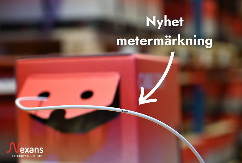 Nyhet! Kablar med metermärkning