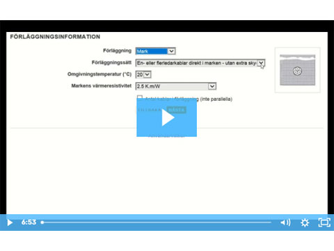 EASYCALC™ Beräkningsverktyg för kabeldimensionering.