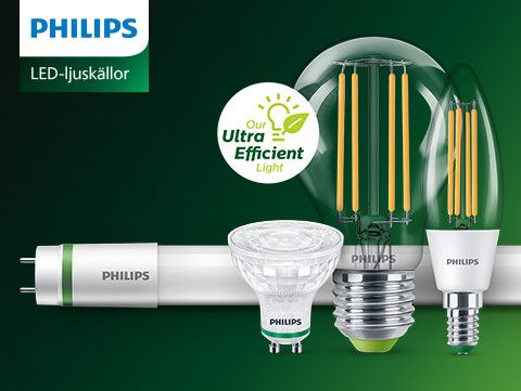Philips Ultra Efficient – våra mest energieffektiva LED-ljuskällor någonsin.