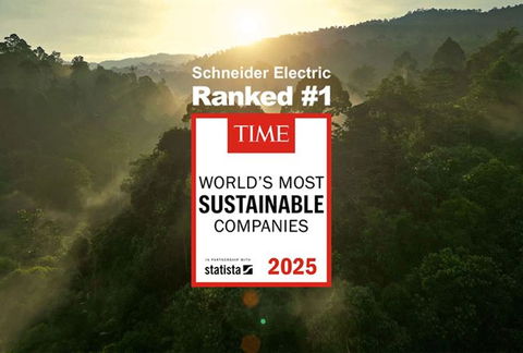 Schneider Electric utsedd till världens mest hållbara företag av TIME Magazine och Statista