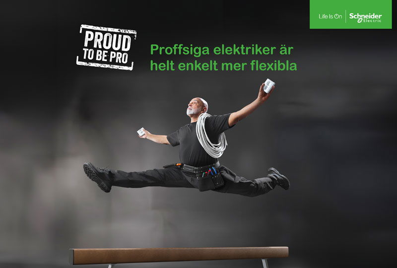 Schneider Electric lanserar kampanjen "Proud  to be Pro" – en hyllning till elektrikerna