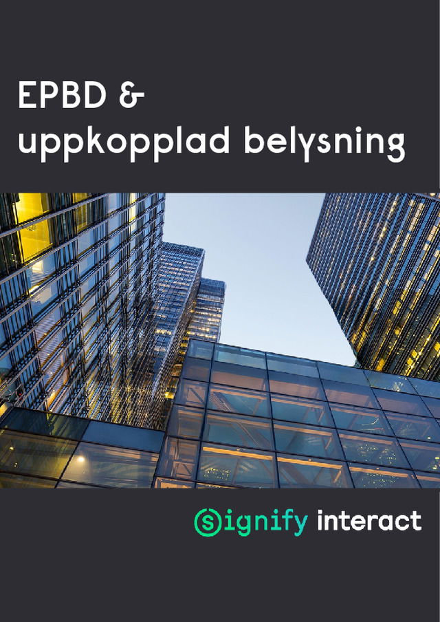 EPBD och uppkopplad belysning