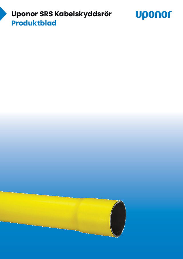 Uponor SRS Kabelskyddsrör Produktblad