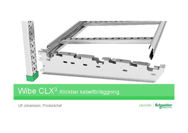 Voltimum avancerar presentation: Schneider Electric - Klickbar kabelförläggning sparar tid och pengar
