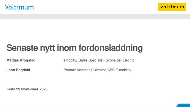 Elseminarium 2023 november: Regler och skyddsfunktioner för trygg fordonsladdning