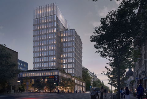 Incoord jobbar med landmärke i centrala Stockholm