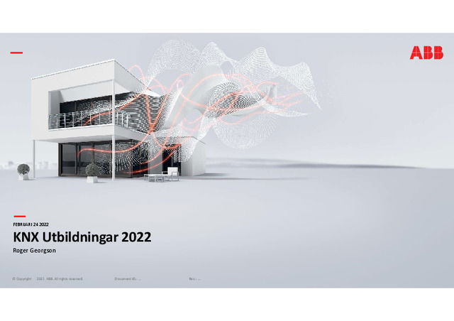 Elseminarium guld 20220315 kl15: KNX utbildningar