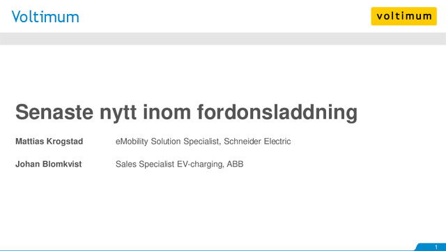 Elseminarium 2022 nov: Senaste nytt inom fordonsladdning